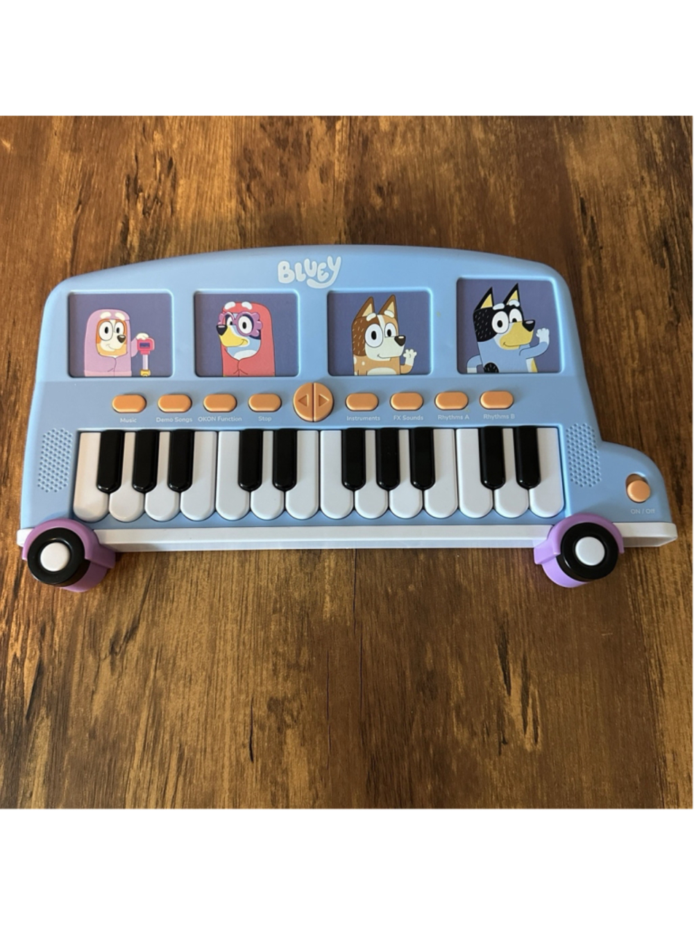 Bluey Bus Keyboard Songs Sound Effects Rhythms 12" Toy Musical